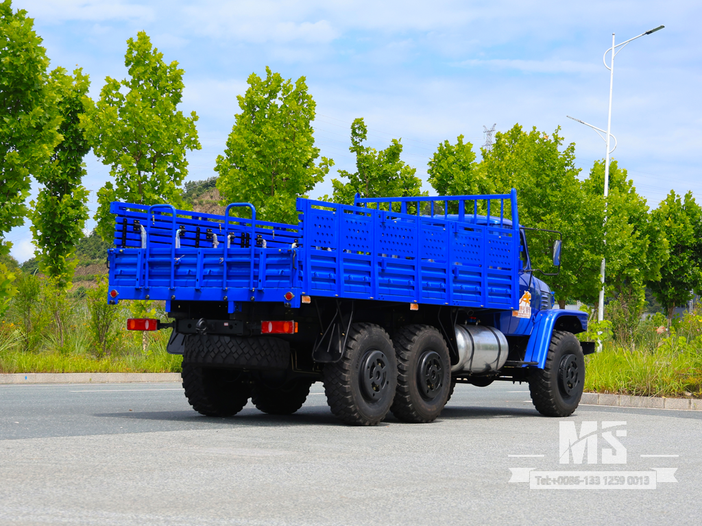 Caminhão de carga Dongfeng de 10 toneladas com tração de seis rodas somente para exportação equipado com motor de 190 HP