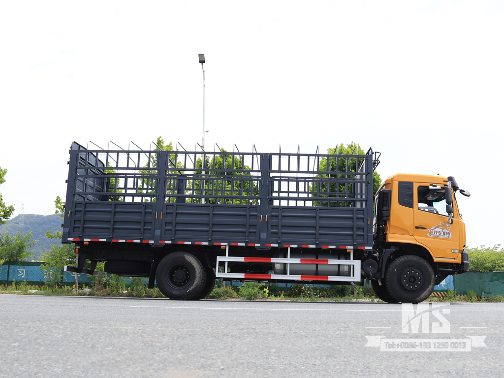 Caminhão basculante de transporte tipo caixa semi-cabine plana Dongfeng de 19 toneladas (260 HP) | Caminhões Especiais de Exportação 