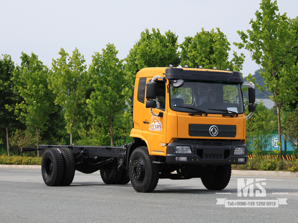 Chassi de caminhão de cabeça chata Dongfeng 4×4_4*4 260hp Chassi de tração nas quatro rodas para caminhão de cabeça chata para venda_ Chassi especial de caminhões de exportação 