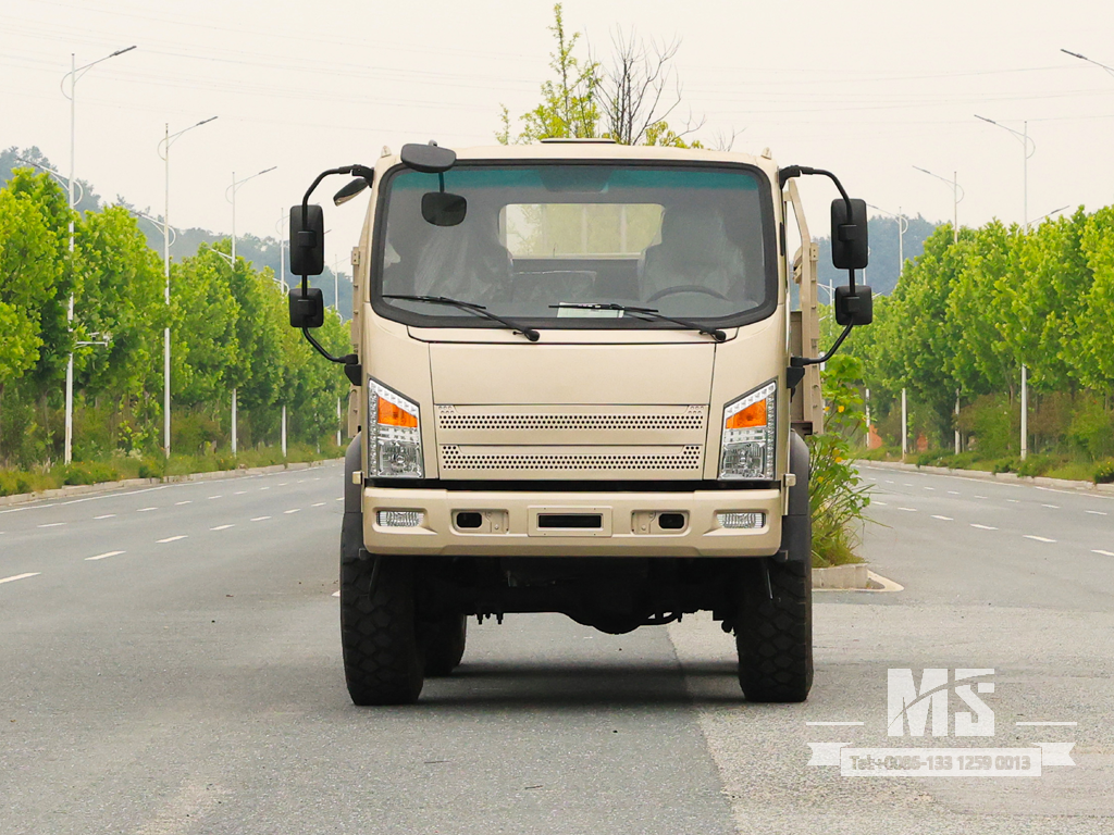 Dongfeng 6X6 Cinza Flat-head EQ2082 170HP Caminhões de cabine única 6WD Caminhões off-road 