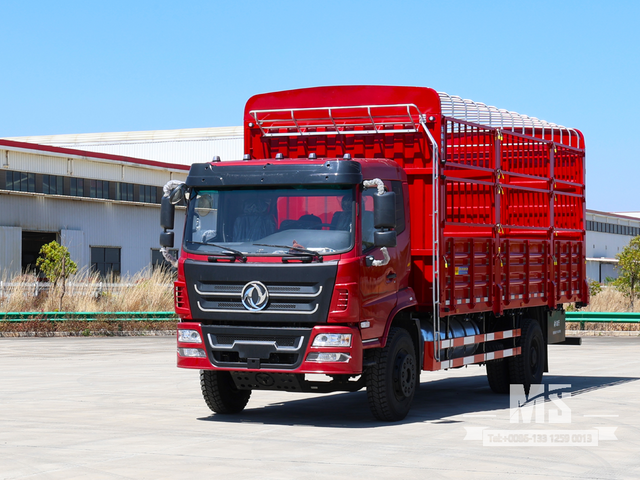 Caminhão Dongfeng 4x2 de 18 toneladas com porta traseira hidráulica | Caminhão de estaca chinês com plataforma elevatória hidráulica