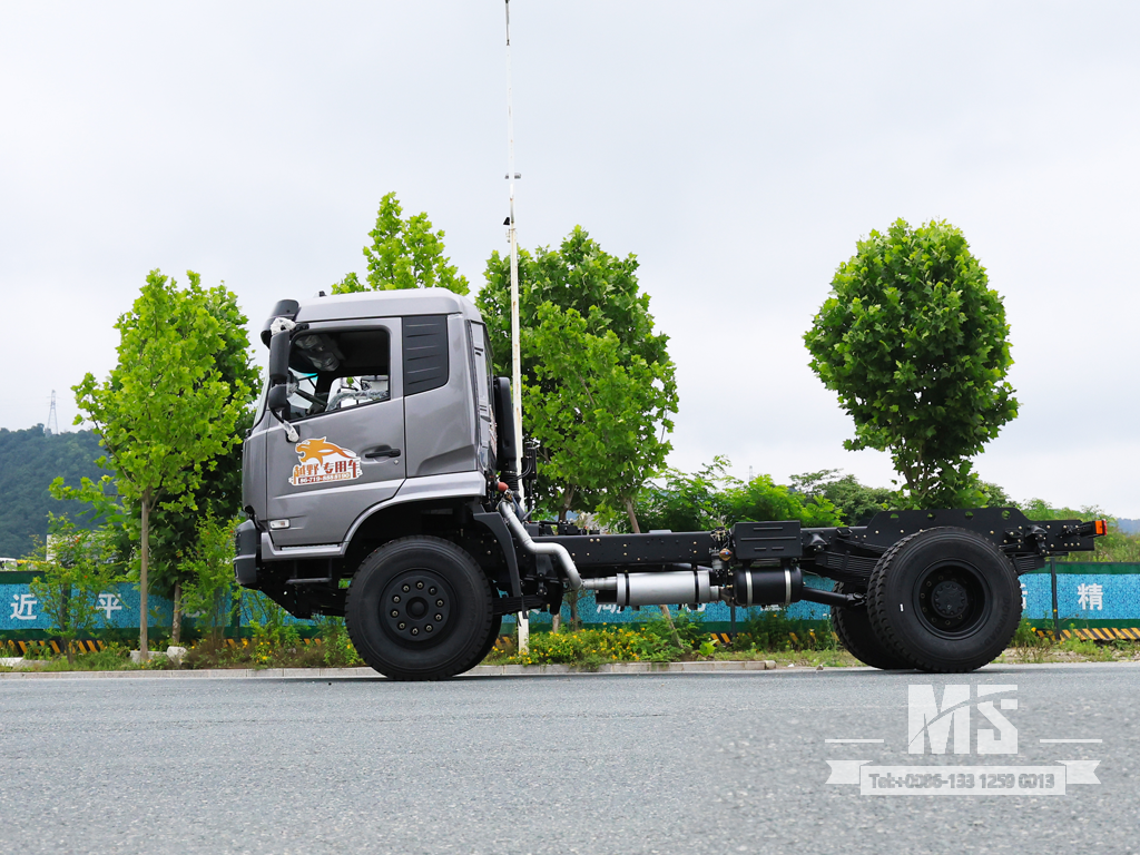 Chassis de caminhão basculante de cabeça chata Dongfeng 4×2_4*2 260hp Chassi de caminhão basculante de cabeça chata para venda_ Chassi especial de caminhões de exportação 