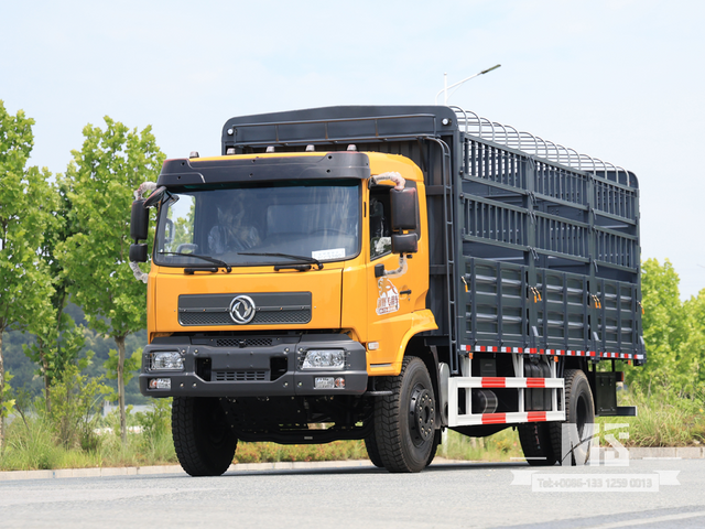 Caminhão basculante de transporte tipo caixa semi-cabine plana Dongfeng de 19 toneladas (260 HP) | Caminhões Especiais de Exportação 