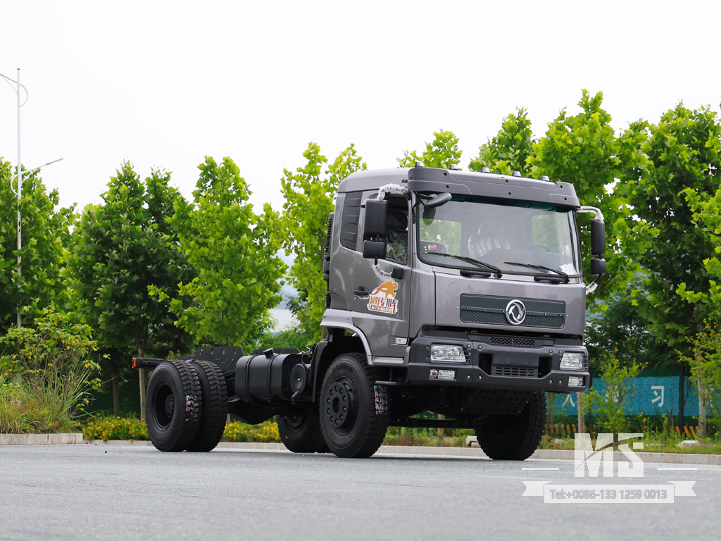 Chassis de caminhão basculante de cabeça chata Dongfeng 4×2_4*2 260hp Chassi de caminhão basculante de cabeça chata para venda_ Chassi especial de caminhões de exportação 