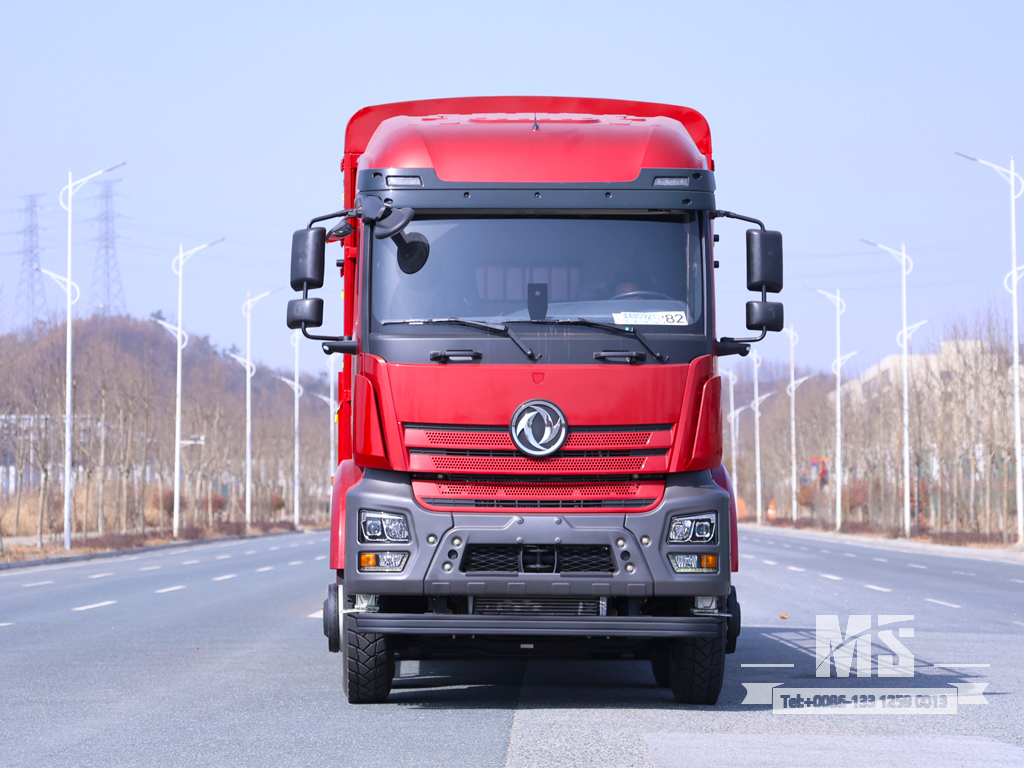 Dongfeng Caminhão de carga com cabine estendida de nariz chato de 31 toneladas (500 HP) | Caminhões Especiais de Exportação 
