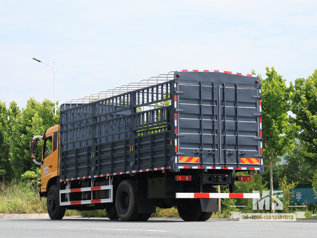Caminhão basculante de transporte tipo caixa semi-cabine plana Dongfeng de 19 toneladas (260 HP) | Caminhões Especiais de Exportação 
