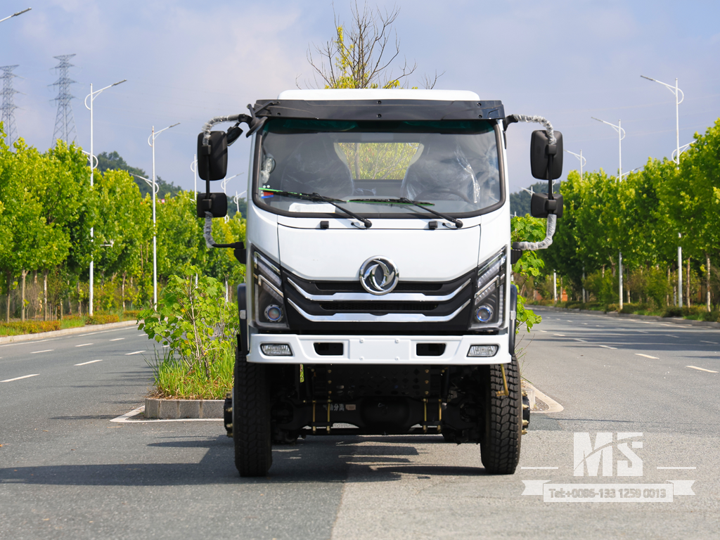 Chassi de cabeça chata Dongfeng 4×4_4*4 150HP Caminhão convencional com tração nas quatro rodas para venda_ Chassi especial de exportação 