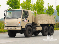 Dongfeng 6X6 Cinza Flat-head EQ2082 170HP Caminhões de cabine única 6WD Caminhões off-road 